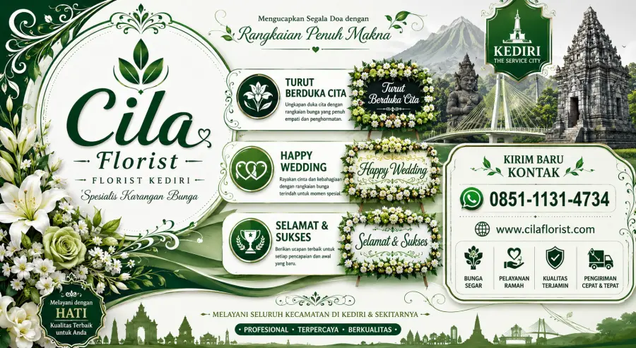 Butuh Karangan Bunga di Kabupaten Kediri? Cila Florist Solusinya!