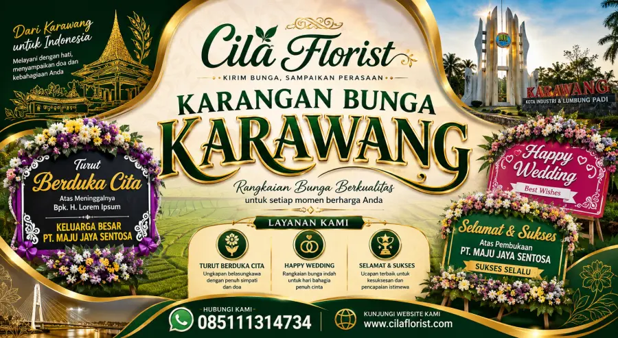 Karangan Bunga Duka Cita Karawang Siap Antar ke Rumah Duka Happy Wedding