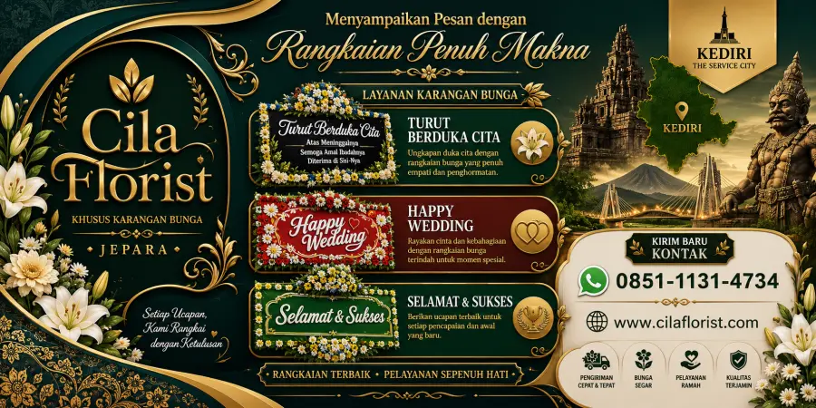 Karangan Bunga Kediri Kabupaten Langsung Kirim – Gratis Ongkir Area Tertentu
