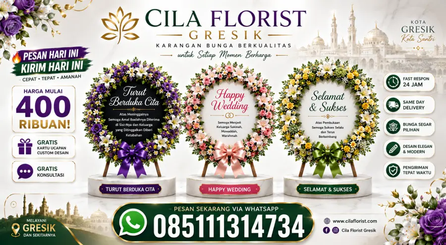 Karangan Bunga Pernikahan Gresik dengan Desain Elegan dan Modern