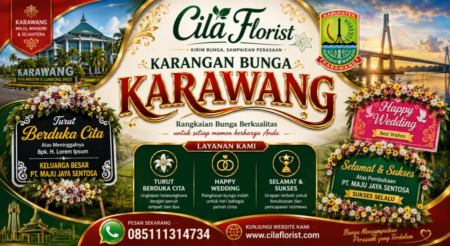 Pesan Karangan Bunga Pernikahan Karawang untuk Hari Bahagia