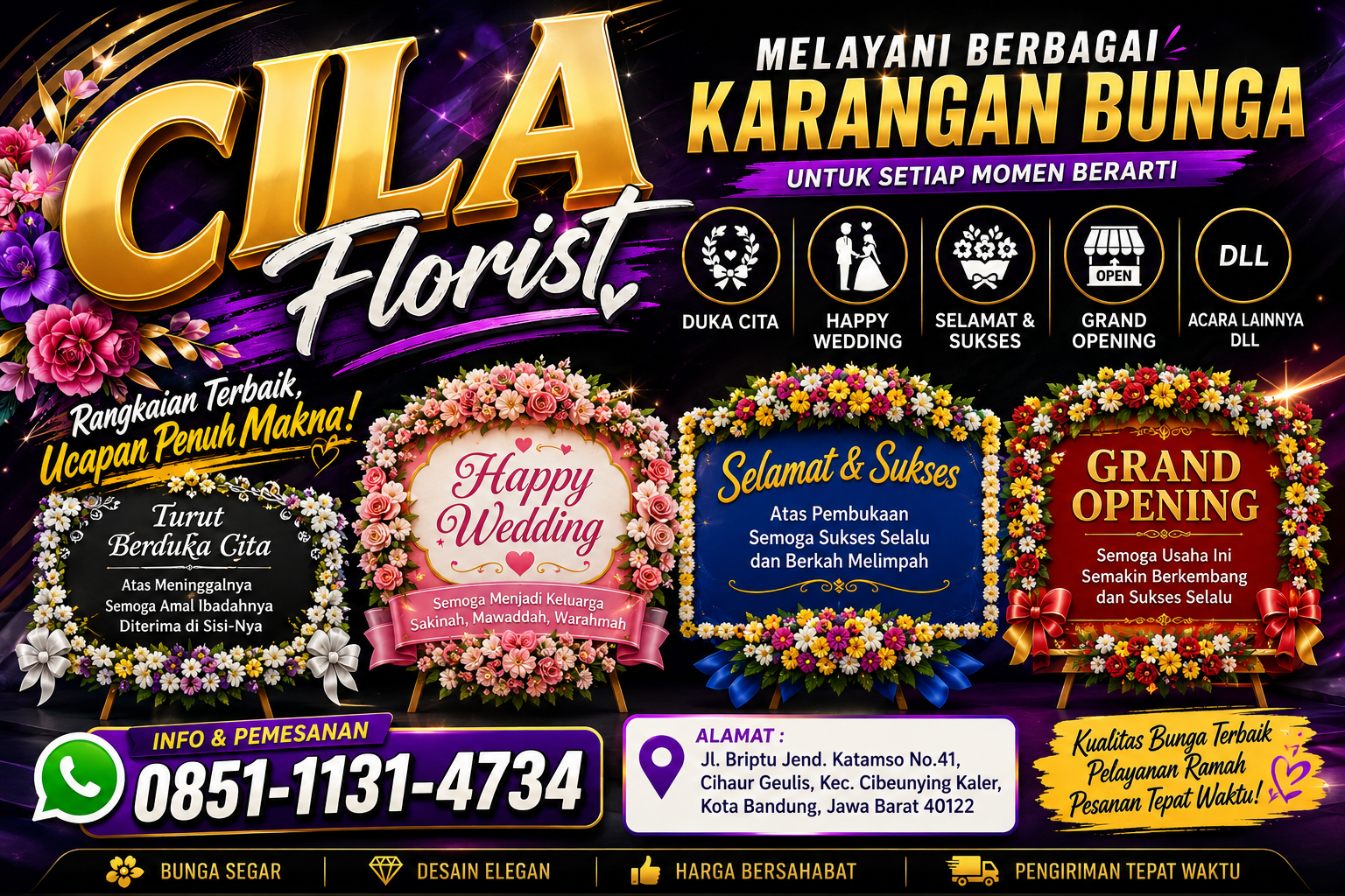 Cila Florist Bandung Hadirkan Karangan Bunga Elegan yang Bikin Acara Makin Berkelas