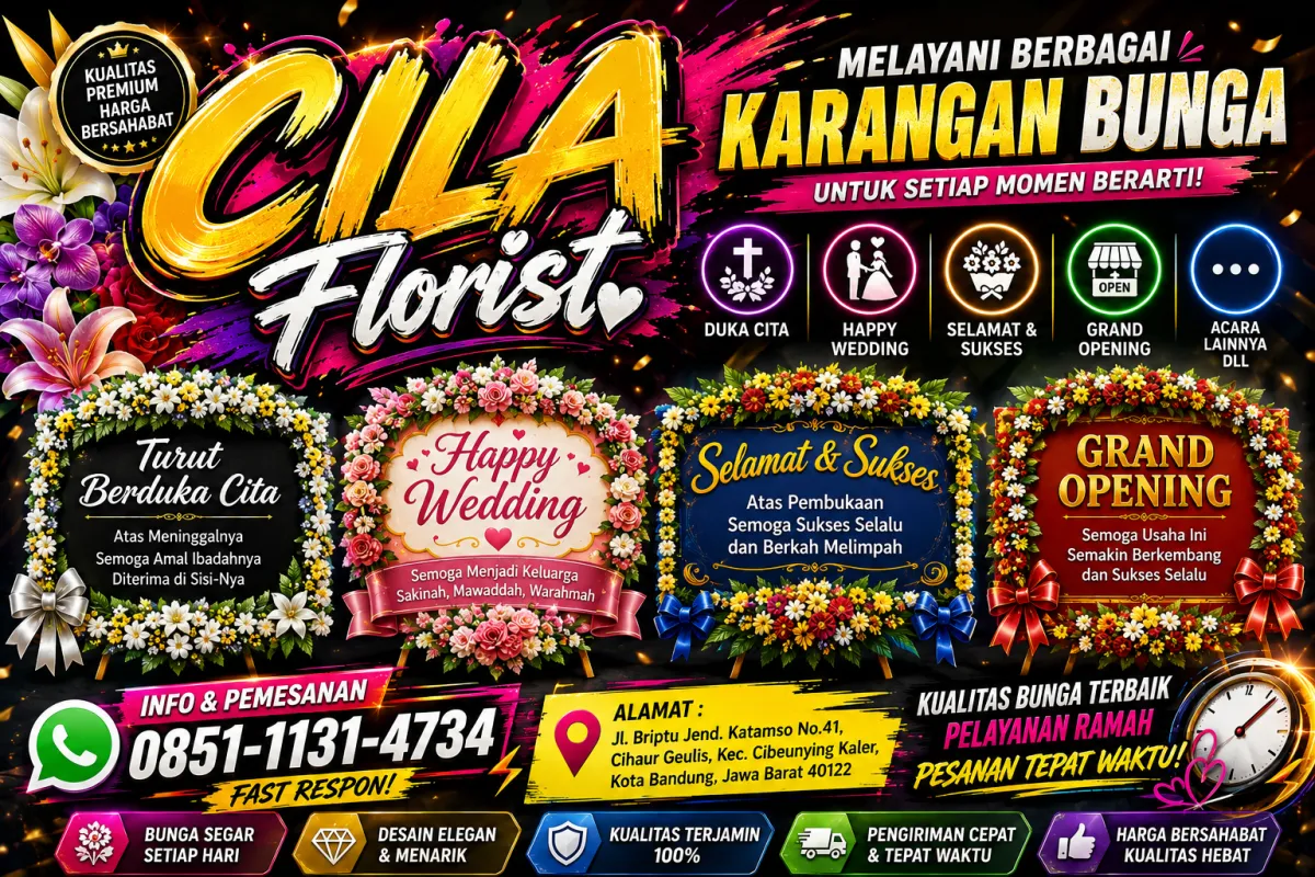 Karangan Bunga Papan Bandung Model Terbaru dari Cila Florist Ini Auto Jadi Pusat Perhatian